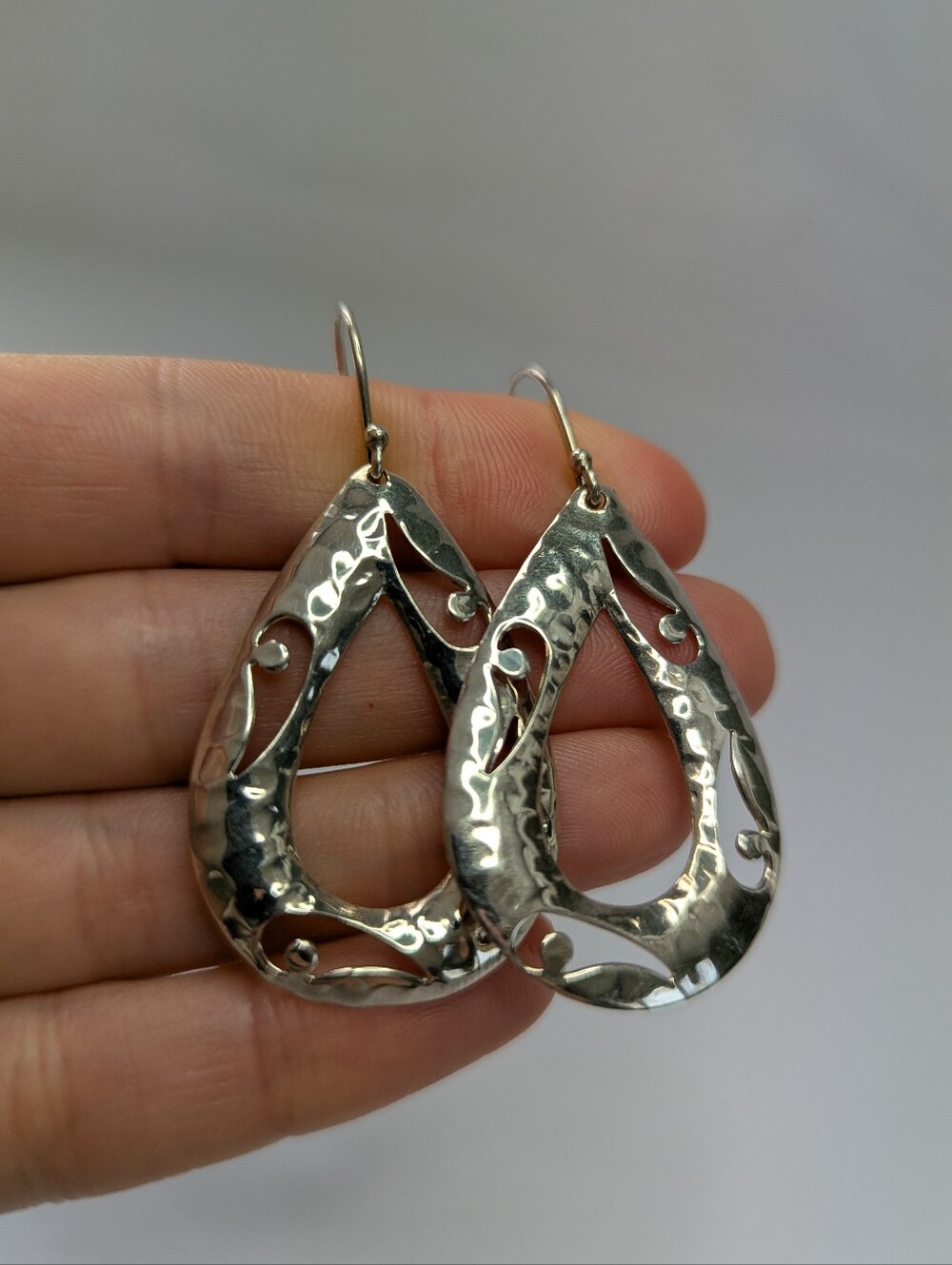 Silpada Sterling Silver Hammered Teardrop Earrings